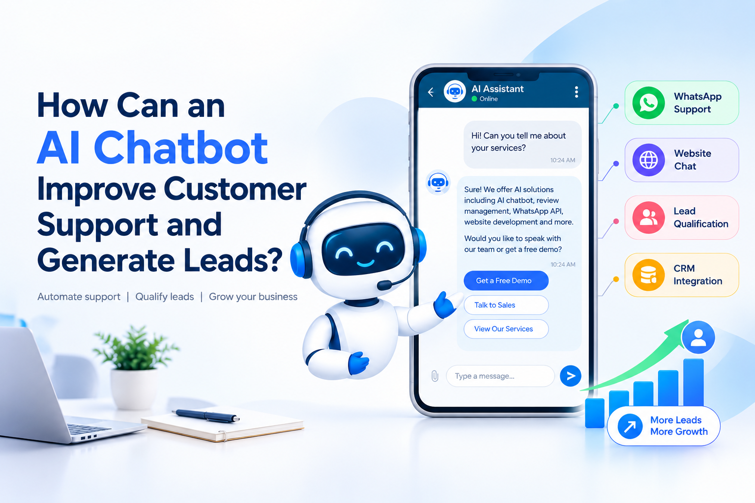 How Can an AI Chatbot Improve Customer Support and Generate Leads?